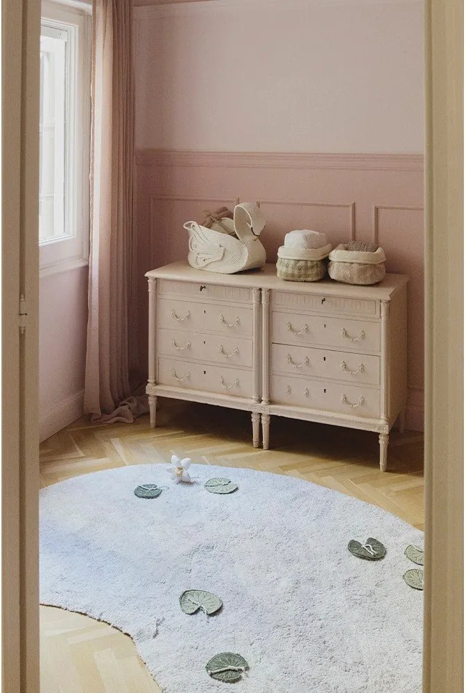 Covor de joacă pentru copii gri deschis din bumbac 130x170 cm Swan Lake – Lorena Canals