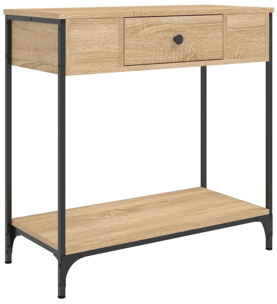 834166 vidaXL Masă consolă, stejar sonoma, 75x34,5x75 cm, lemn prelucrat