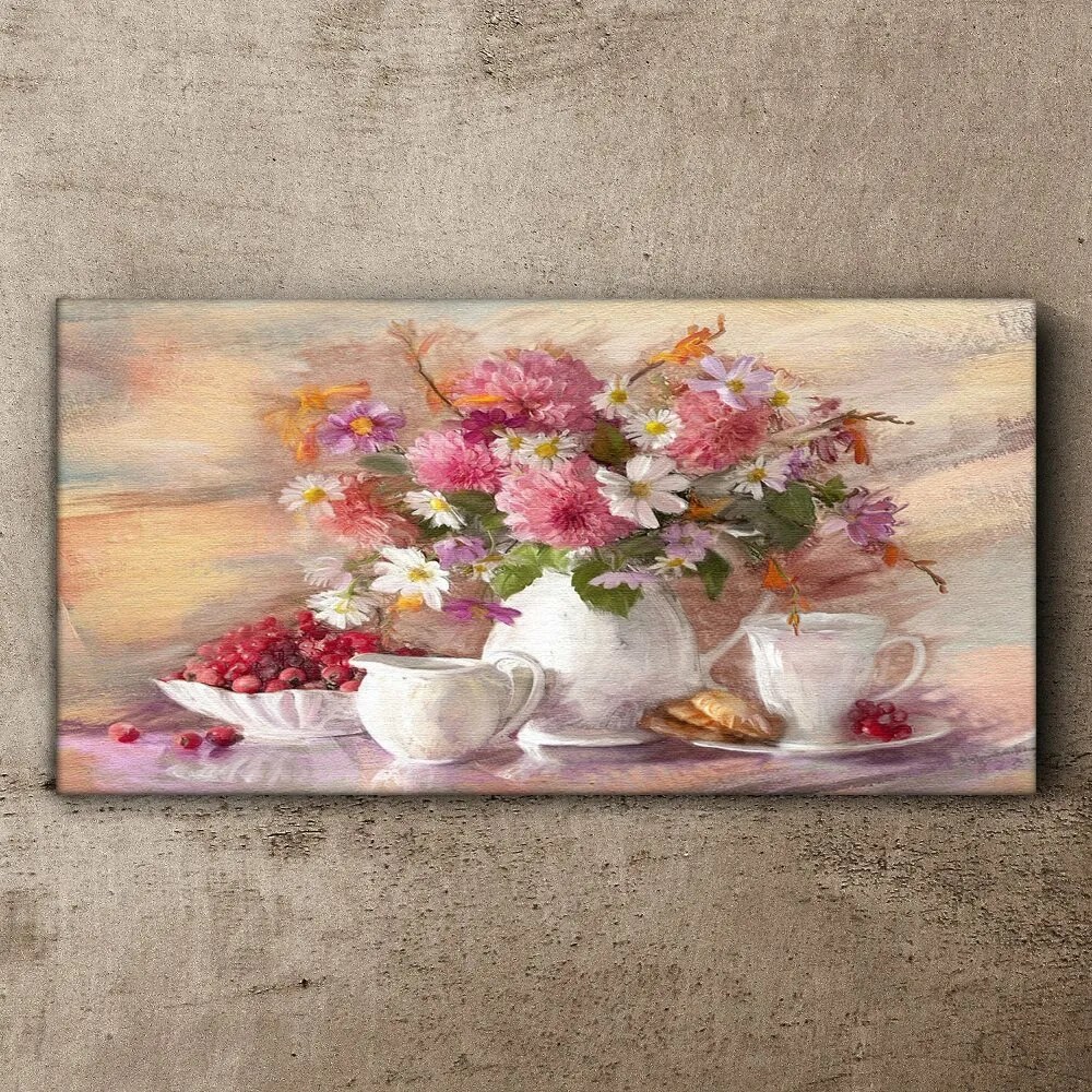 Tablou canvas Cupe cu flori abstracte