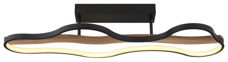 Plafoniera design industrial Bezzy negru, maro