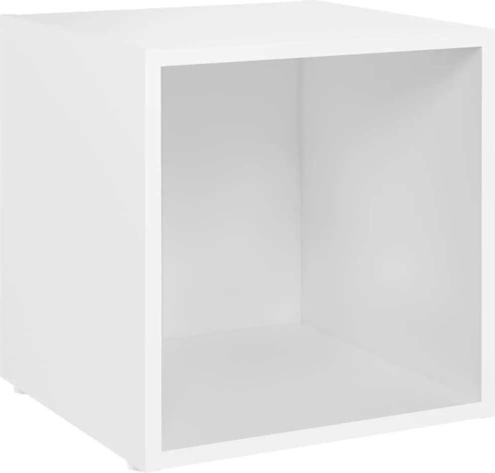 vidaXL Comodă TV, alb, 37x35x37 cm