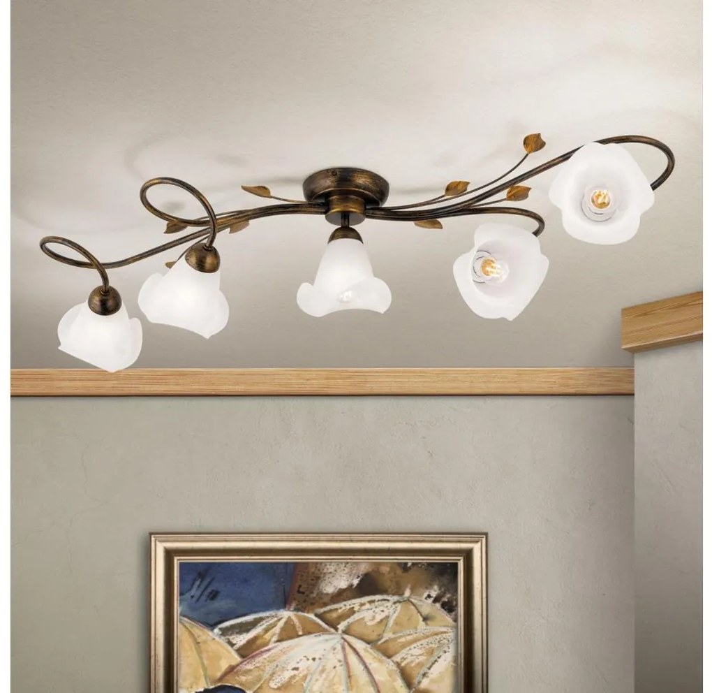 Lustră aplicată Orion DL 7-789/5 SISI 5xE14/40W/230V bronz/patină