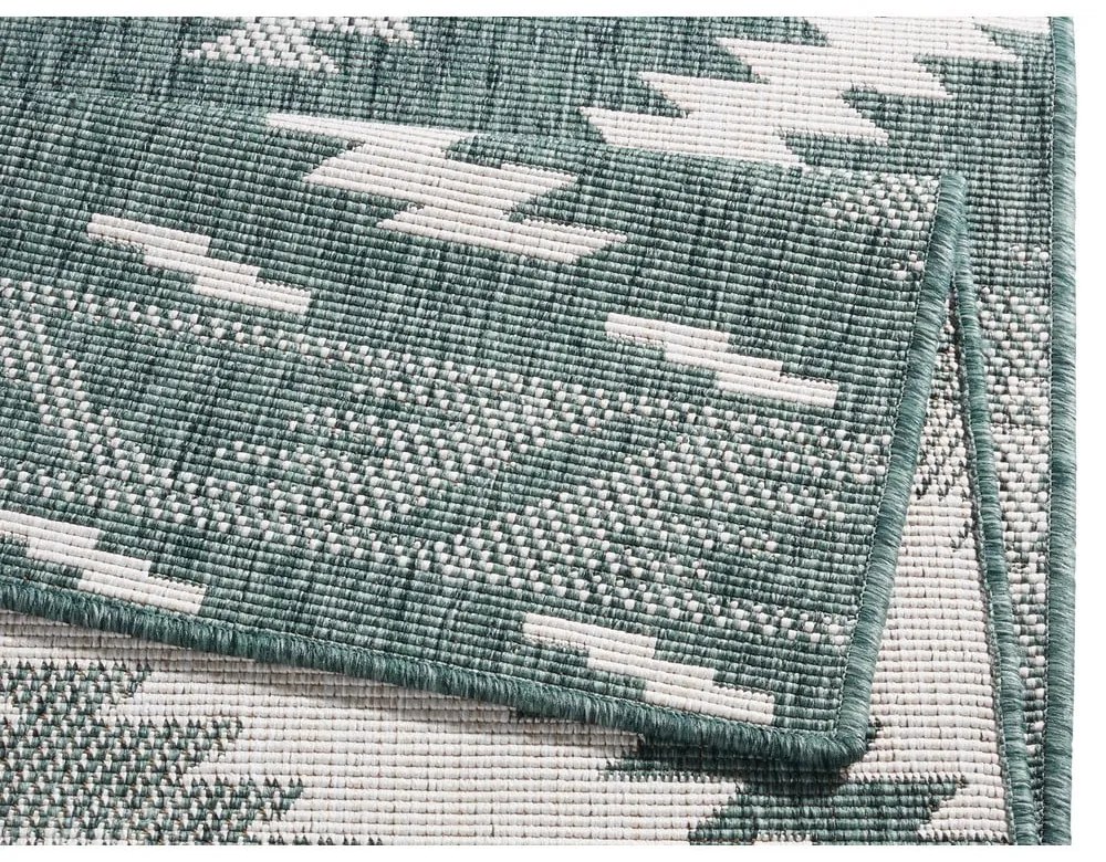 Covor adecvat pentru exterior NORTHRUGS Malibu, 170 x 120 cm, verde-crem