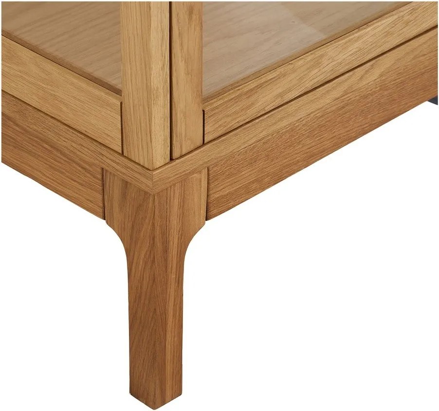 Vitrină în culoare naturală 47x180x40 cm Zamora – House Nordic