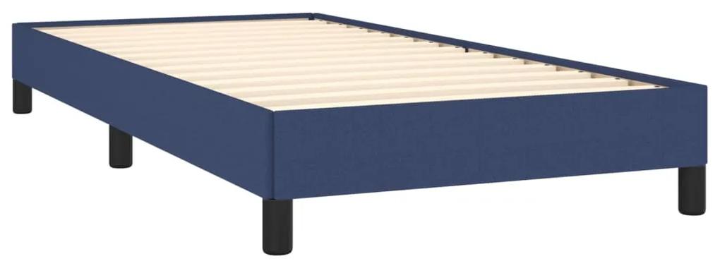 Cadru de pat, albastru, 90x190 cm, material textil Albastru, 25 cm, 90 x 190 cm