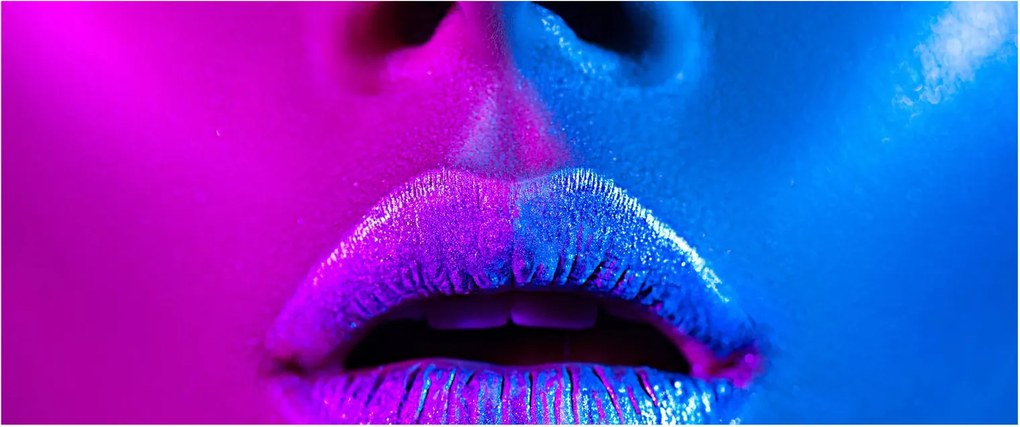 Tablou - Imaginea buzelor colorate (120x50 cm)