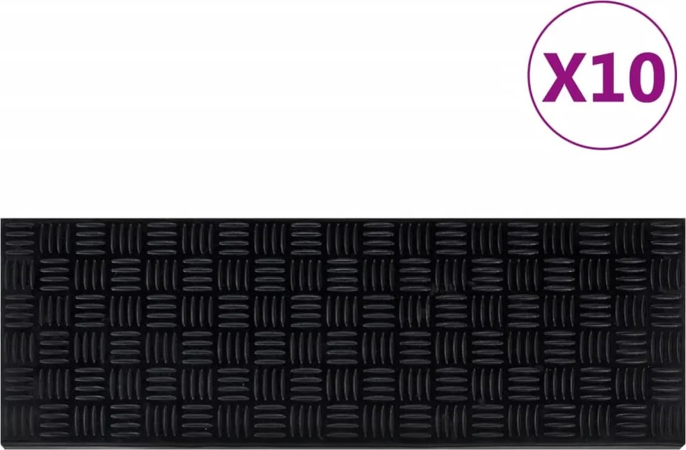 vidaXL Trepte de scară, 10 buc., 25x75 cm, cauciuc