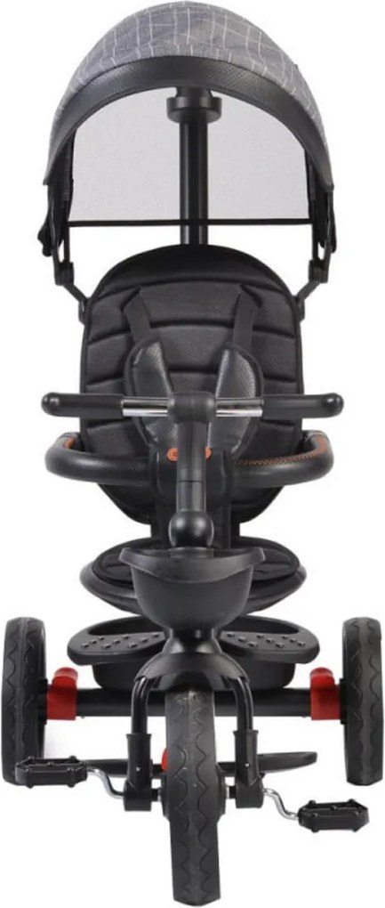 Tricicleta pliabila cu copertina NOVOKIDS™ Classico Trike , Pedale si maner pentru parinti, Scaun reversibil cu rotire 360 grade , Functie Free