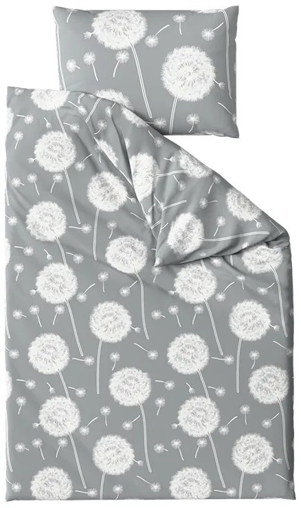 Lenjerie de pat din bumbac DANDELION BLEND gri Dimensiune lenjerie de pat: 70 x 90 cm | 140 x 220 cm