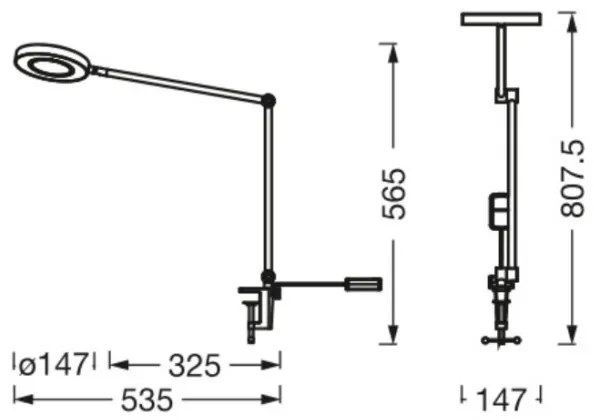 Lampă LED dimabilă cu clemă SUN@HOME LED/15W/230V CRI 95 Wi-Fi Ledvance