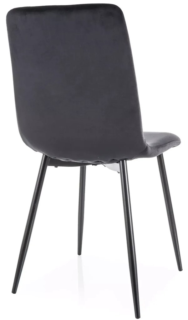 Scaun de masa DAREN VELVET neagra