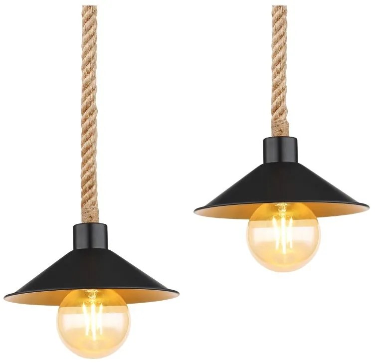Lustra cu 4 pendule design industrial DIANA negru