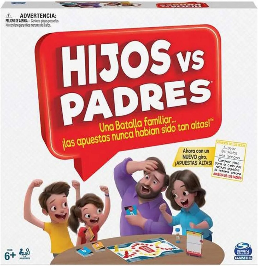 Joc de Masă Spin Master Hijos vs Padres 206 Piese 26,99 x 26,99 x 5,4 cm