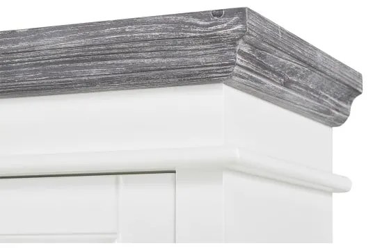 Vitrina Cabana Alb Si Antracite, Stanga, 67.5 Cm