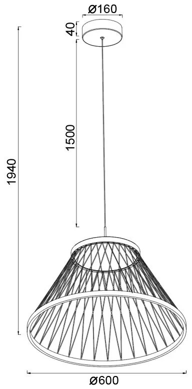Lustra suspendata LED design modern SPIDER 60cm MA-8949