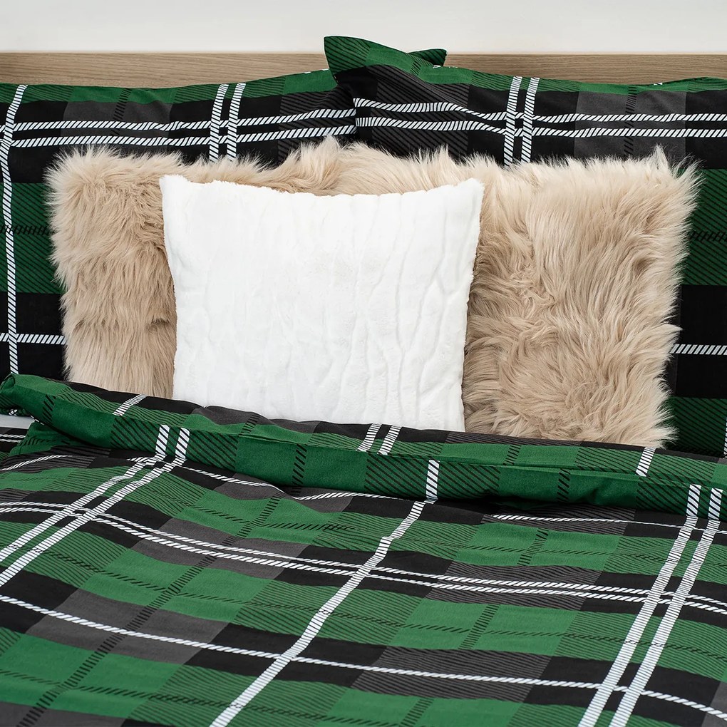 Lenjerie de pat din bumbac 4Home Green Classic,140 x 220 cm, 70 x 90 cm, 140 x 220 cm, 70 x 90 cm