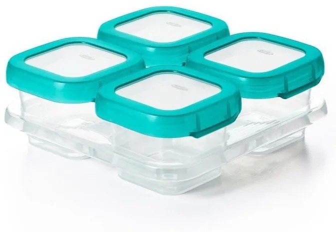 Recipiente din Plastic pentru Congelare Alimente 4 x 120 ml