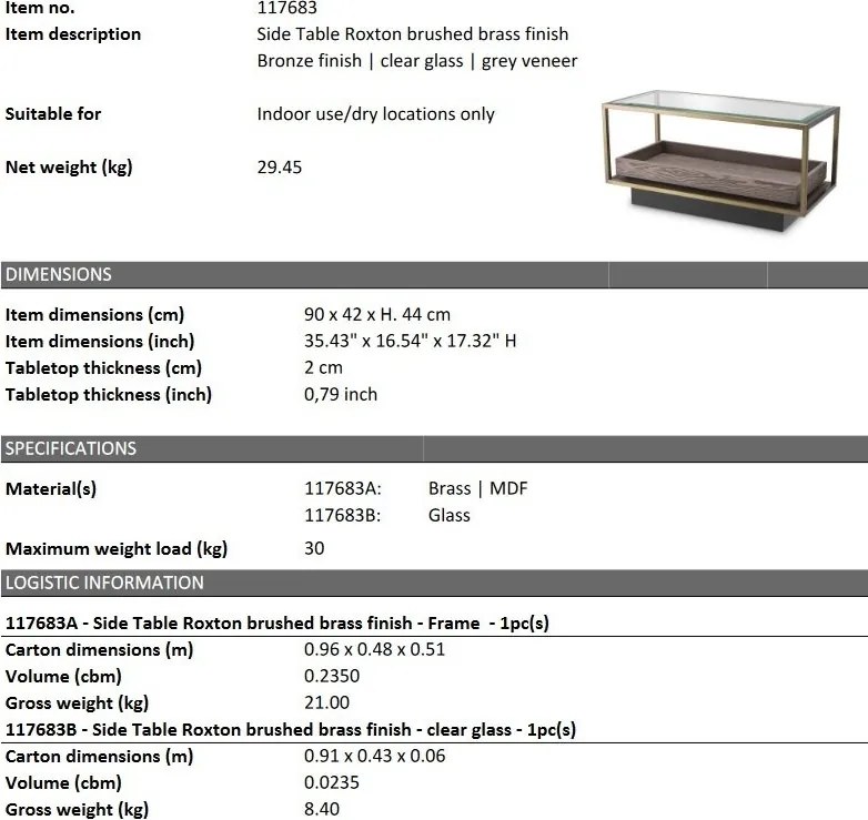 Masuta laterala design LUX Roxton