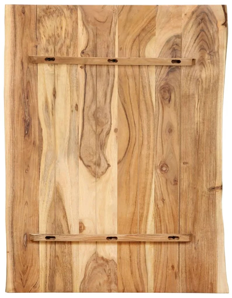 286329 vidaXL Blat de masă, 80x(50-60)x2,5 cm, lemn masiv de acacia