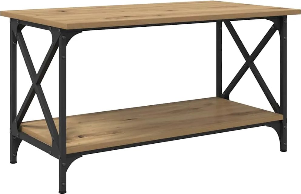 vidaXL Masă de cafea stejar artizanal 80 x 45 x 45.5 cm Lemn compozit