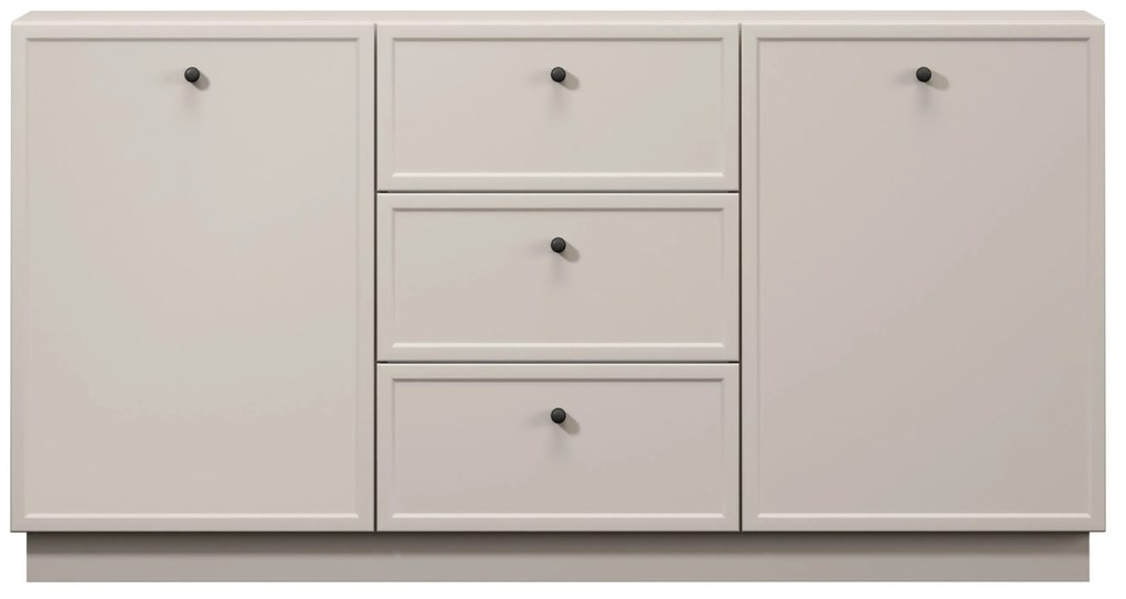 Comodă cu sertare Lorini 150 cm - cașmir / mânere negre