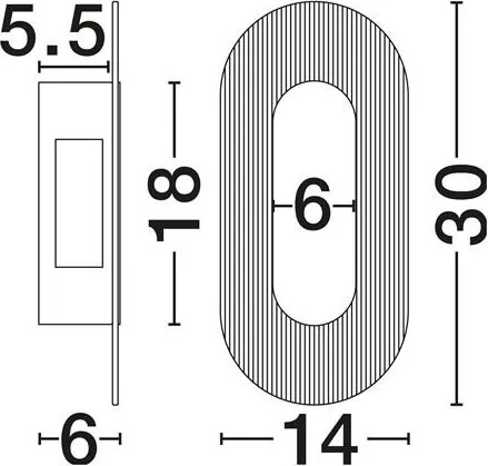 Aplica de perete LED decorativa VETRIO