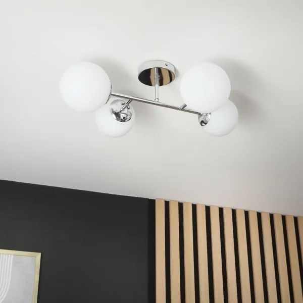 Brilagi - Lustru aplicat MALONY, 4xE14/20W/230V, crom lucios