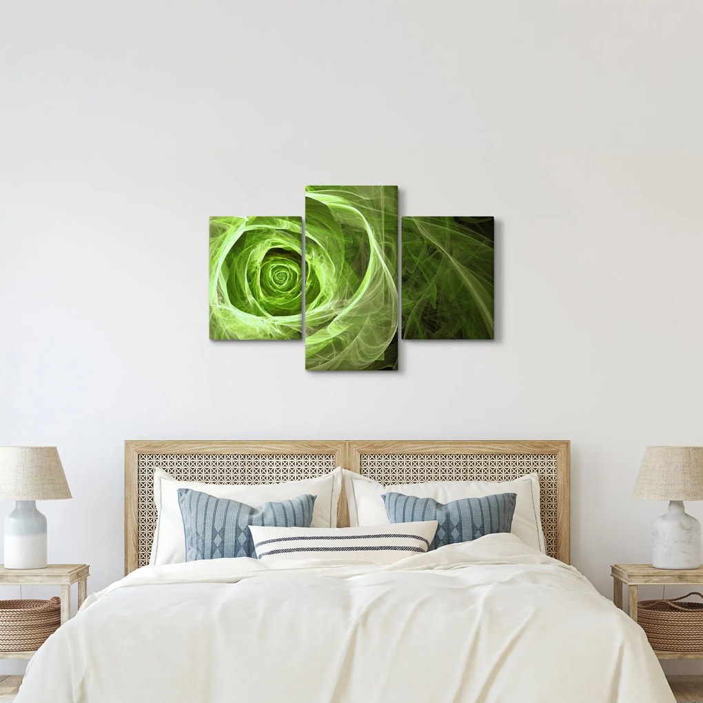 Tablou - Abstract Rose Green (90x60 cm)