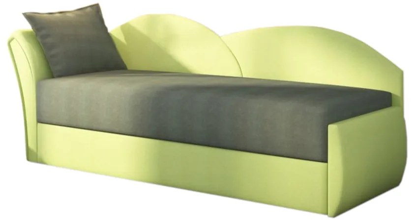 Expedo Canapea extensibilă RICCARDO, 200x80x75, închis verde + deschis verde, stânga