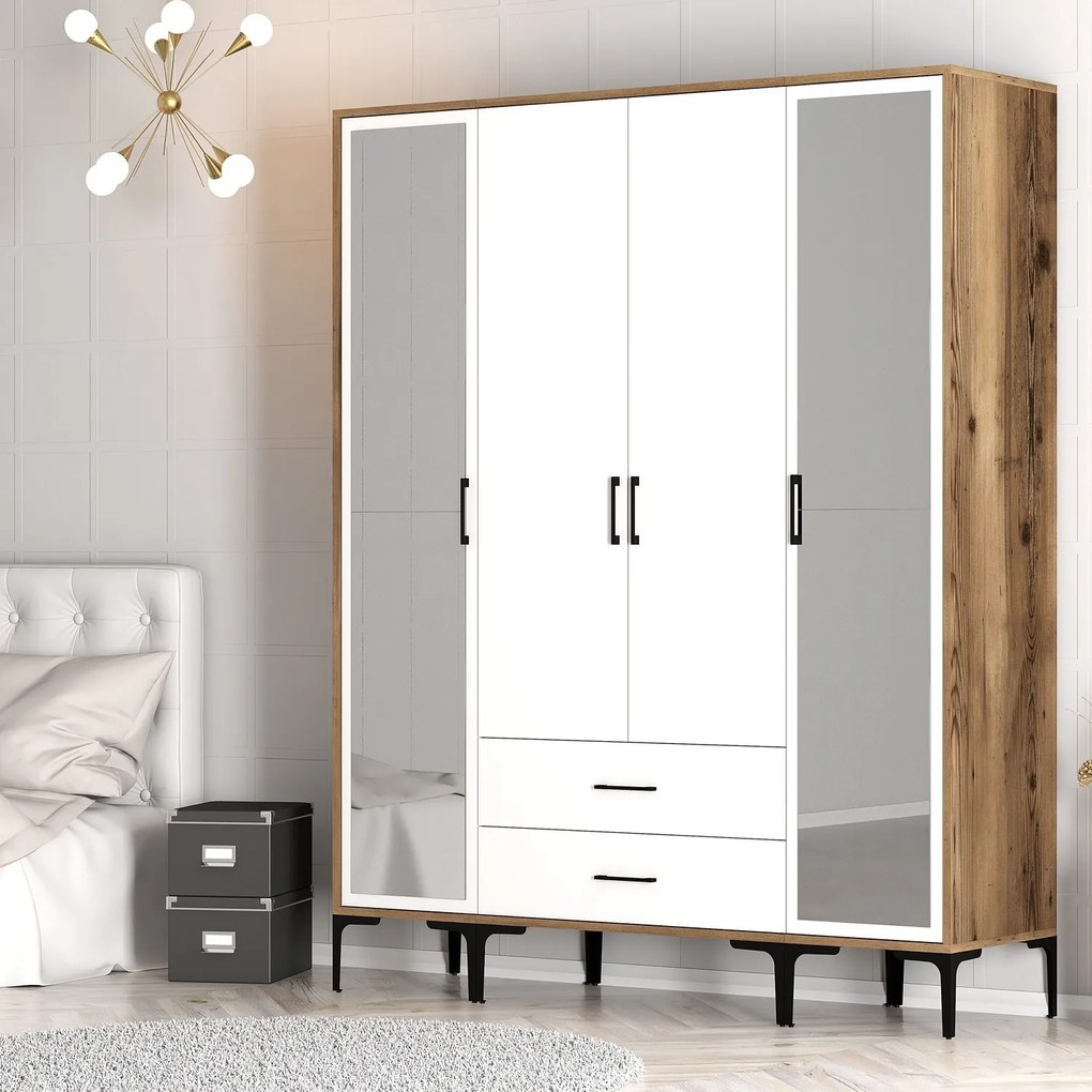 Dulap de haine Kiara RTR (Nuc + Alb). 1088537