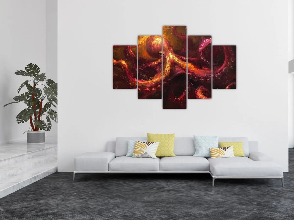 Tablou - Octopus, pictură în ulei (150x105 cm)