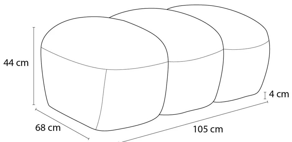 Taburet bej cu tapițerie din țesătură bouclé Hippolyte – Bobochic Paris