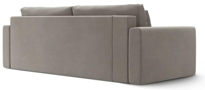 Canapea gri deschis extensibilă, cu spațiu de depozitare cu tapițerie din catifea 238 cm Belfast – Cosmopolitan Design