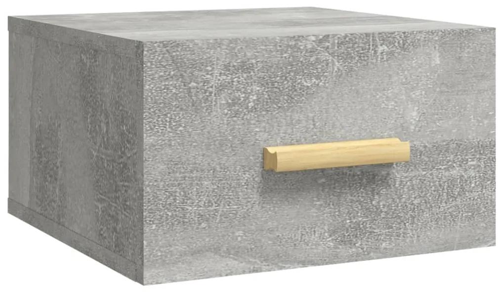 Noptiere de perete, 2 buc., gri beton, 35x35x20 cm 2, Gri beton