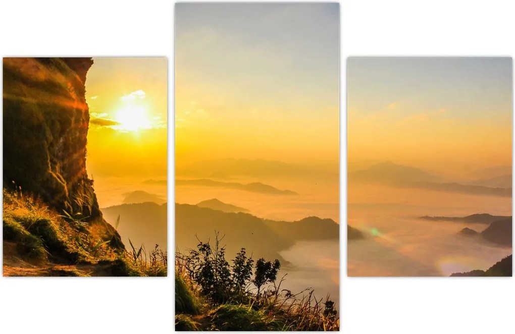 Tablou - Ceața de dimineață în vale (90x60 cm)