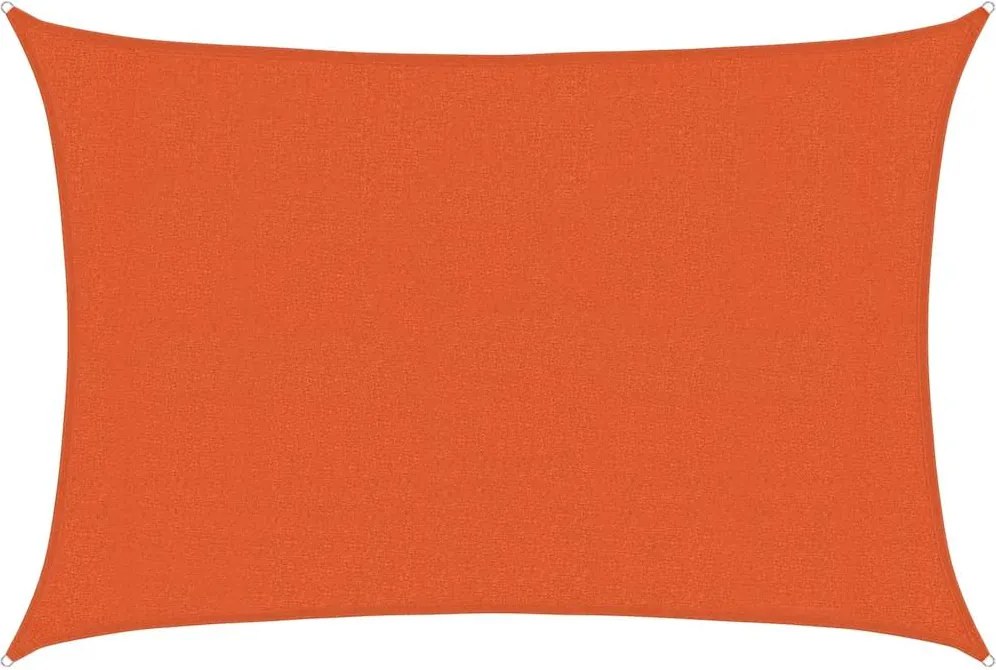vidaXL Pânză parasolar, portocaliu dreptunghiular 3x4,5m HDPE 160 g/m²