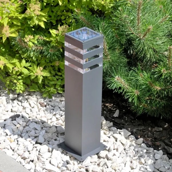 Lampă de exterior LED RGBW reglabilă TEKSAS 1xE27/9W/230V, 44 cm, IP44, antracit