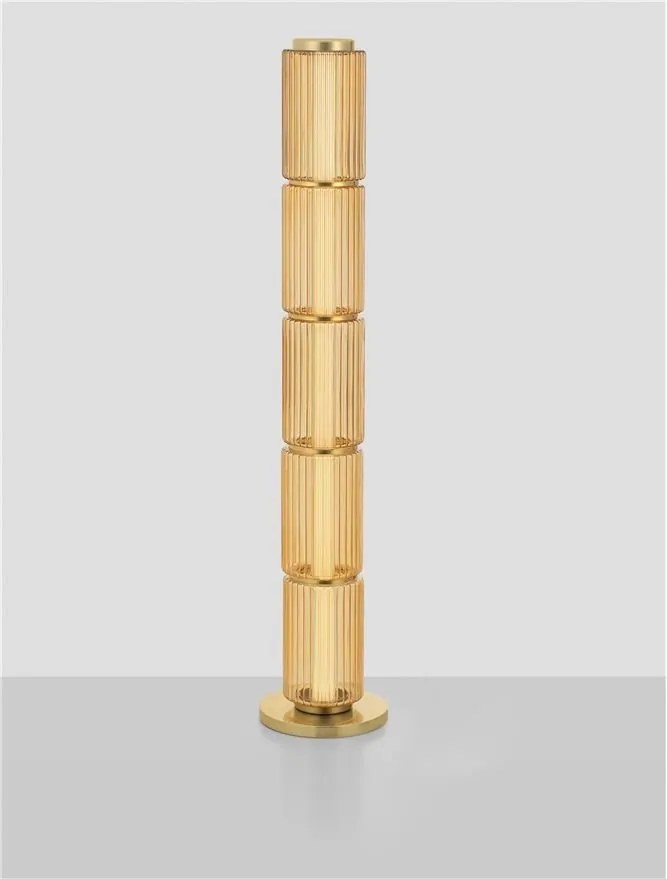 Lampadar LED modern, Metal, Sticla, Chihlimbar, VESPER