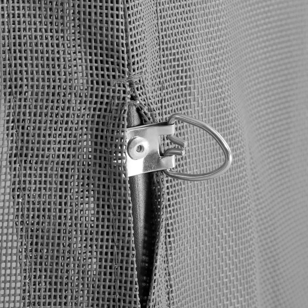 Scaun suspendat Lani din rachita din material textil de culoare gri inchis