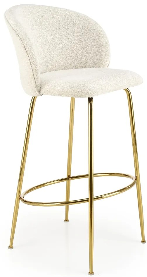 Scaun de bar tapitat H116 crem