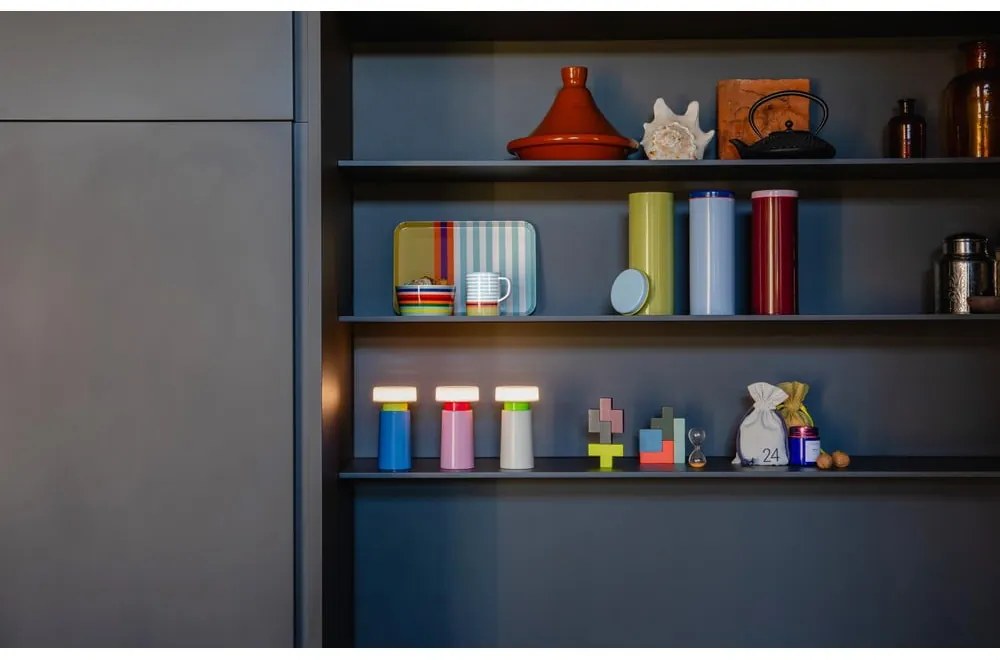 Veioză albastră LED cu intensitate reglabilă (înălțime 17,5 cm) Victoria – Remember