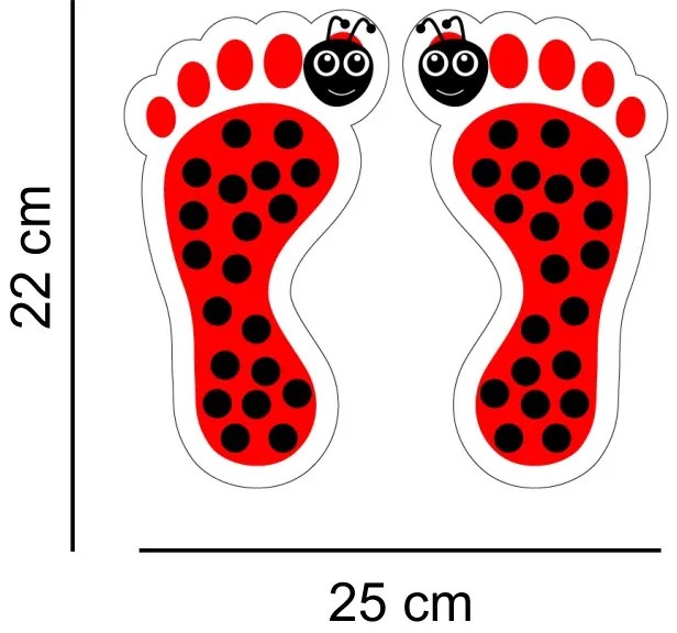Set stickere podea Picioruse Buburuza