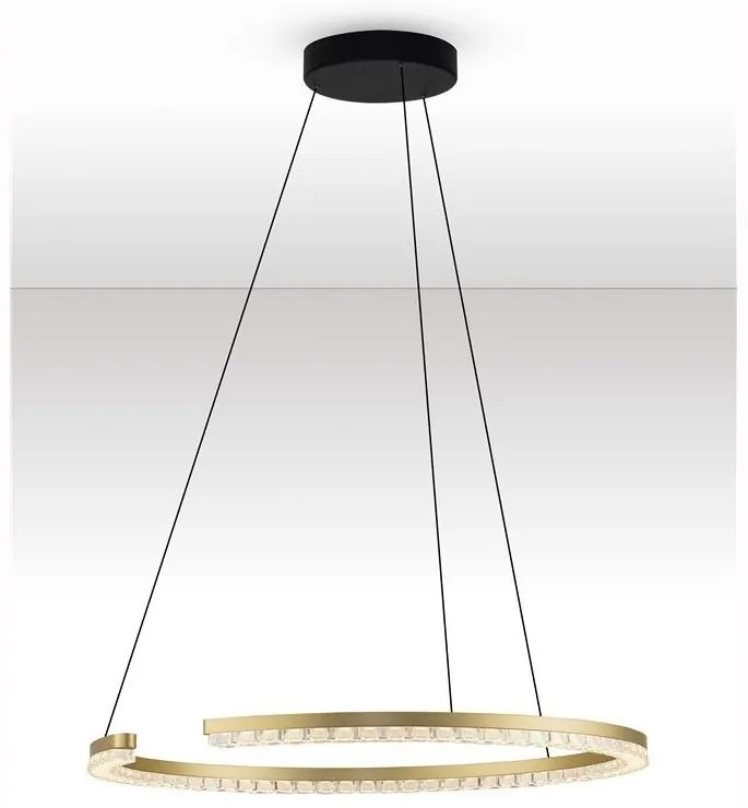 Lustra circulara aluminiu auriu GREAMY D-65cm