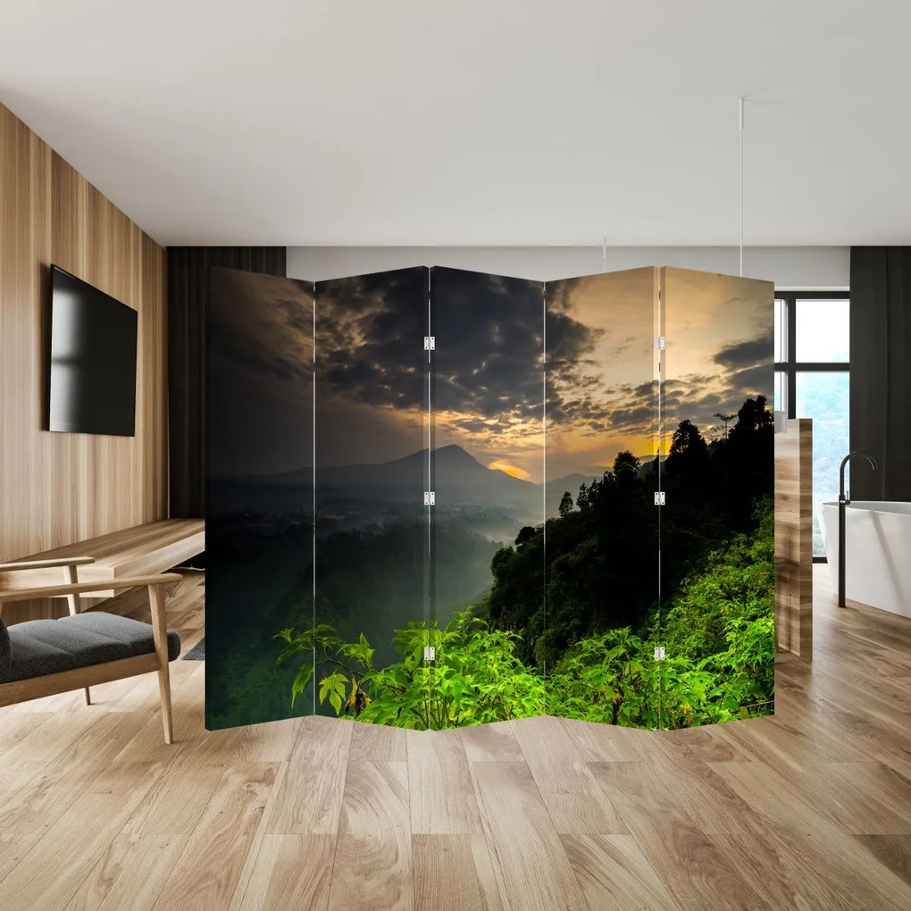 Paravan - Peisaj montan verde (210x170 cm)