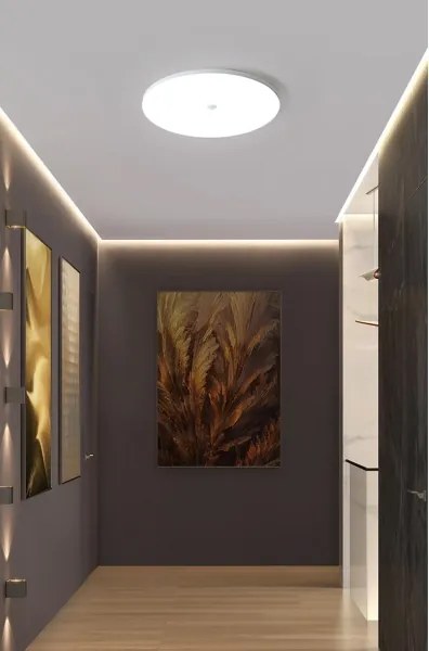 Lampă LED de tavan cu senzor de amurg și de mișcare MORETTI 24W/230V Ø 30 cm IP40 6500K