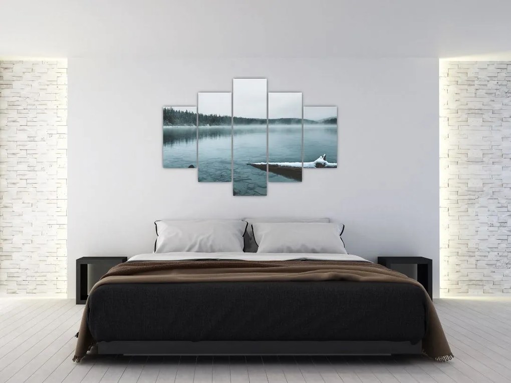 Tablou - lacul nordic înghețat (150x105 cm)