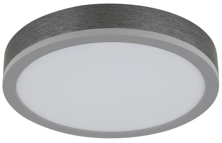 Plafoniera LED aluminiu argintiu, MDF gri DORO 30cm