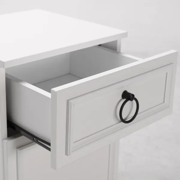 Noptieră 63x40 cm alb