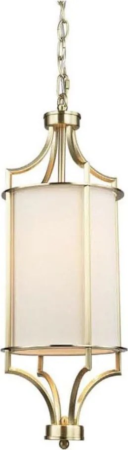 Open Design OR80568 - Lustră suspendată pe lanț LUNGA 1xE27/15W/230V, alamă/alb