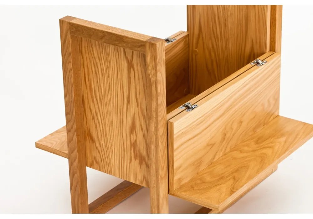 Dulap pentru vinuri din lemn de stejar în culoare naturală 59x60 cm NewEst - Woodman